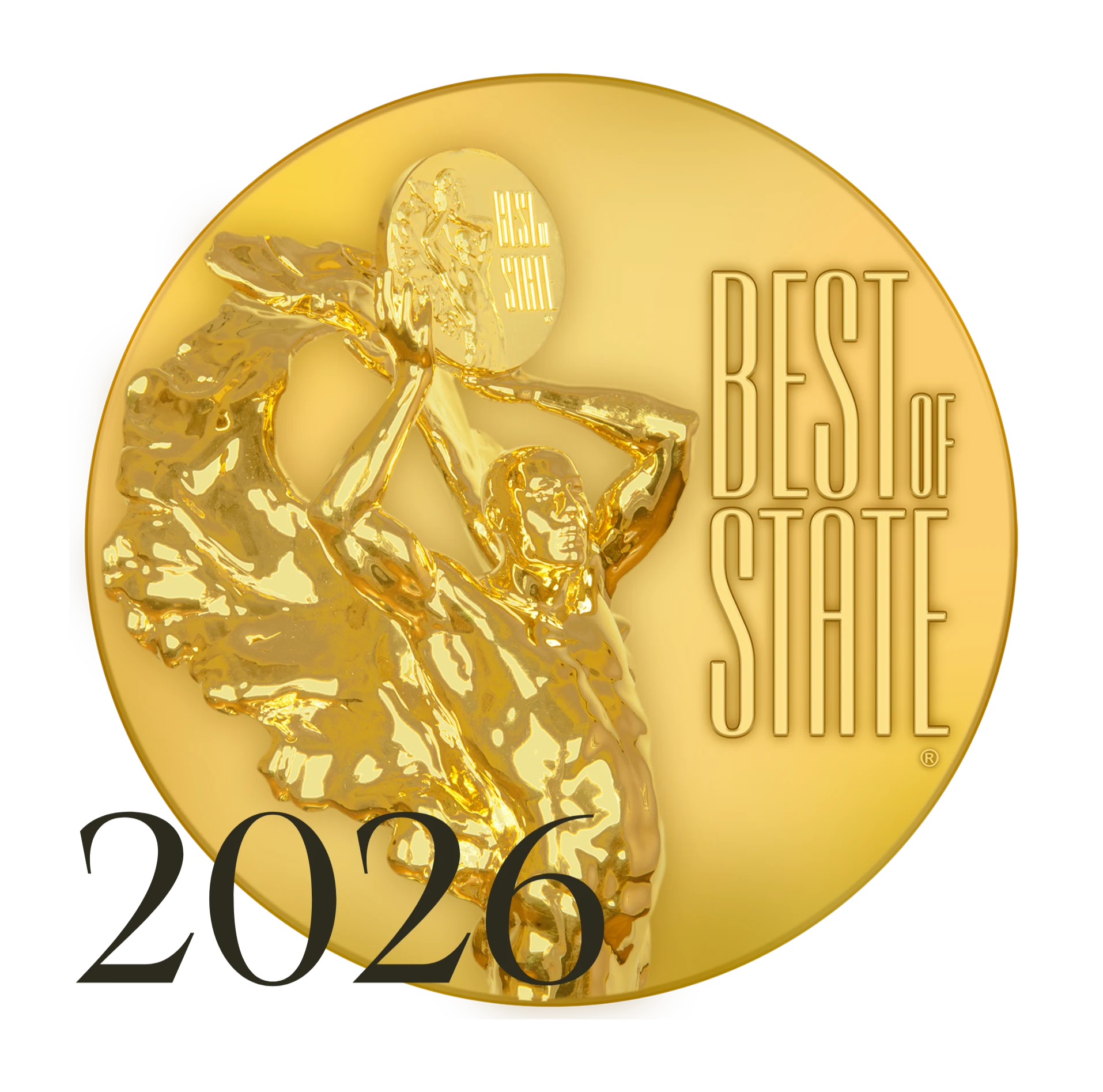 An image depicting Tangible Therapy's "best of state" award in 2026 for mental health services