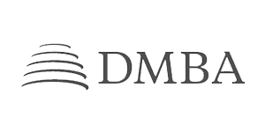 DMBA Logo with a stylized striped globe and the text 'DMBA' under insurances that are in network at Tangible Therapy