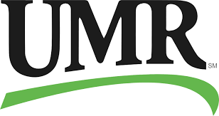 UMR logo with black text and a green arc underneath under insurances that are in network at Tangible Therapy