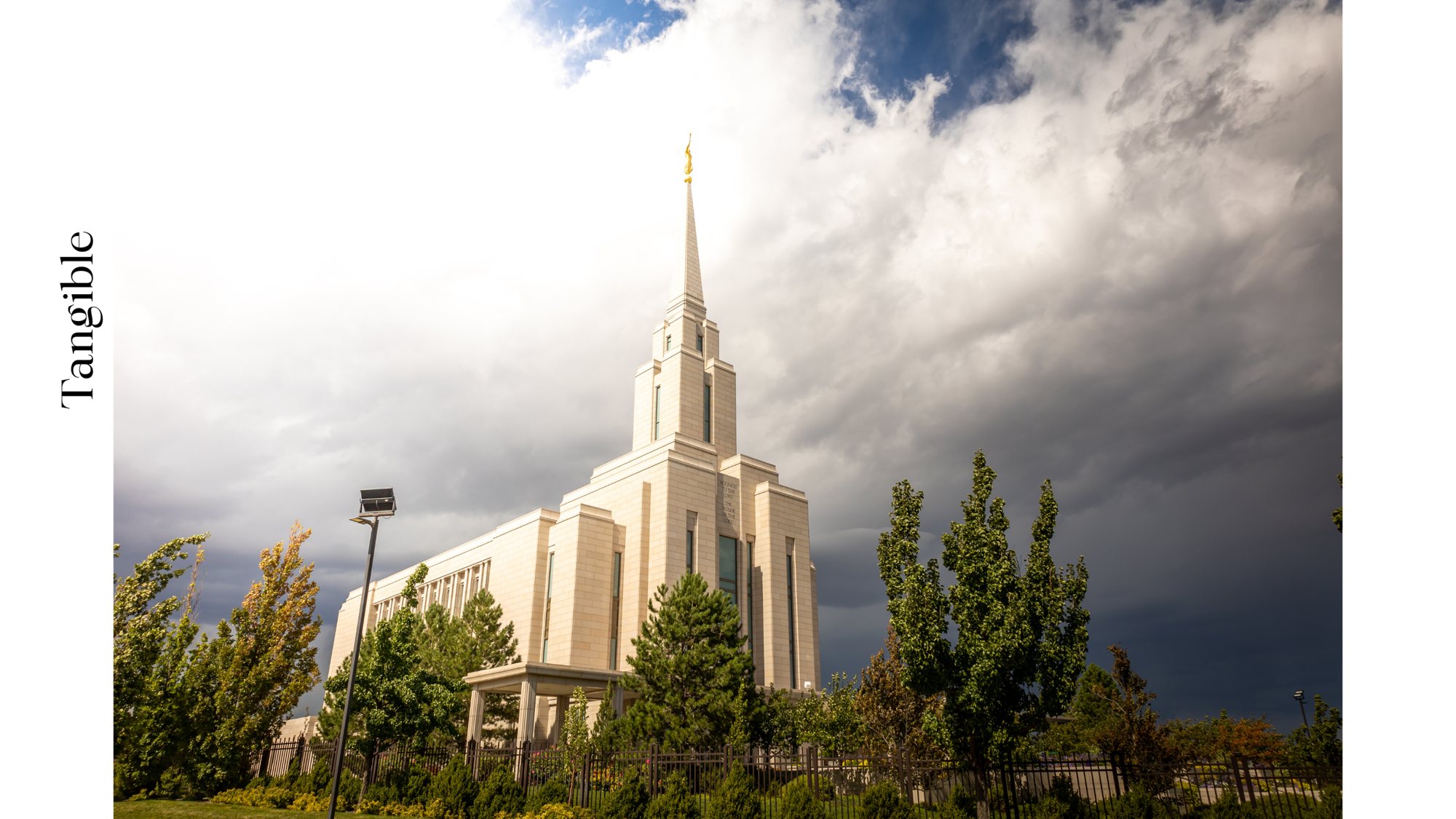 A picture of an LDS Temple with a call to action for Faith crisis therapy at Tangible Therapy